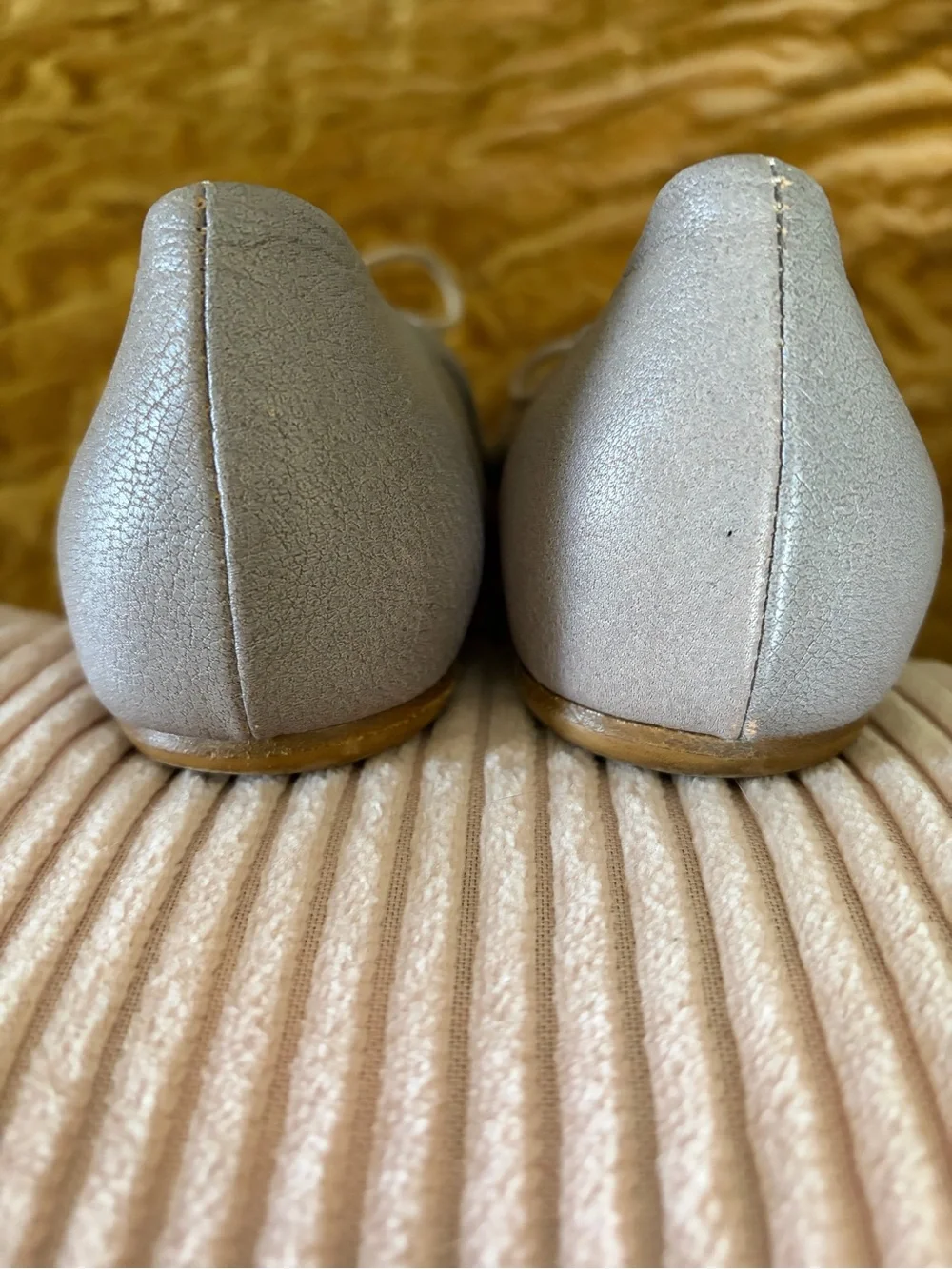 Lilimill Gray Lace-Up Ballet Flats - Picture 3 of 9